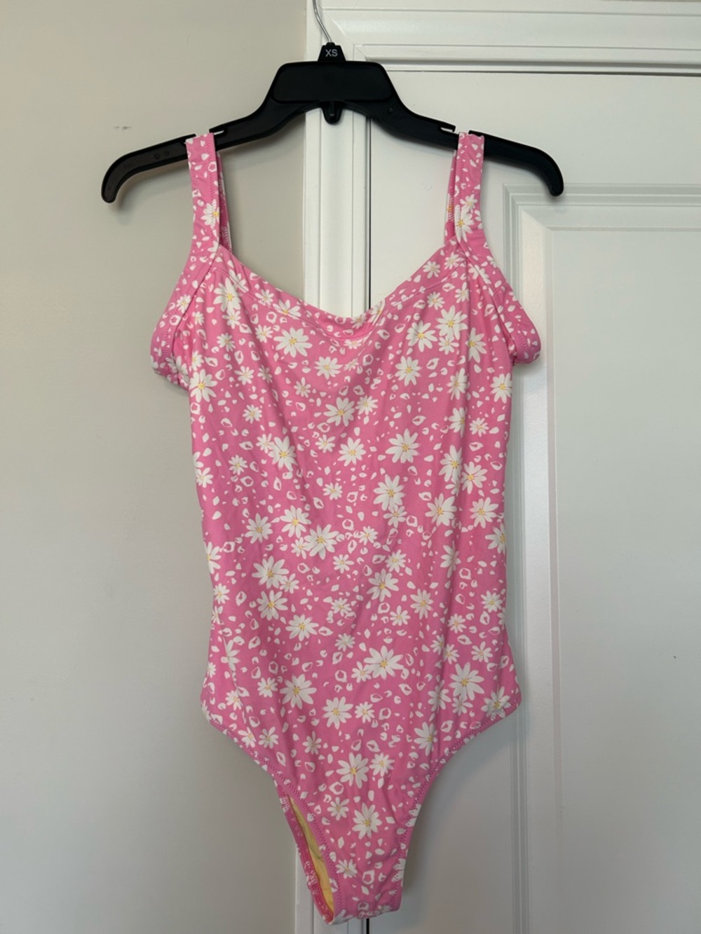 aerie Yellow One-Piece Swimsuit with Pink Trim